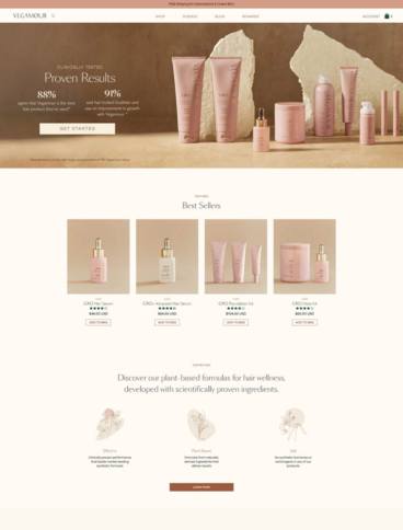 eCommerce website: Vegamour