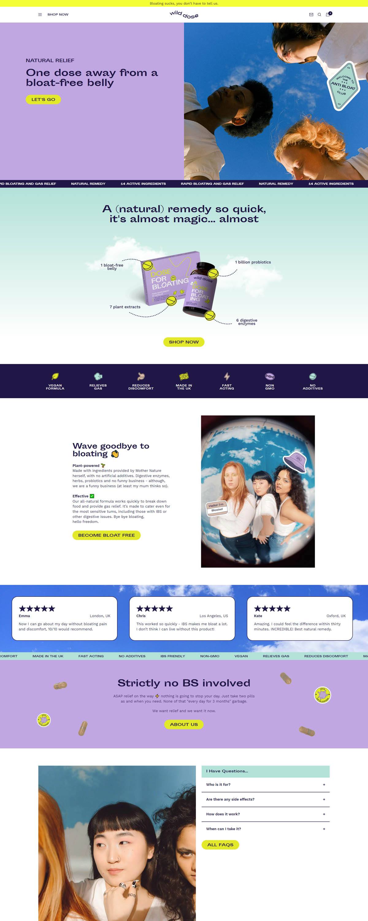 eCommerce website: Wild Dose