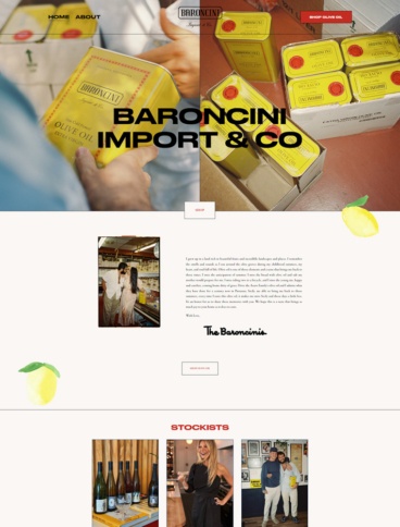 eCommerce website: Baroncini
