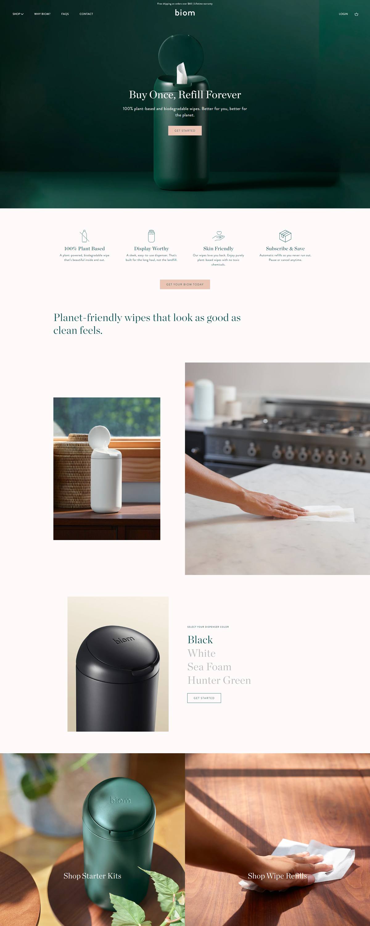 eCommerce website: Biom