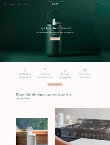 eCommerce website: Biom