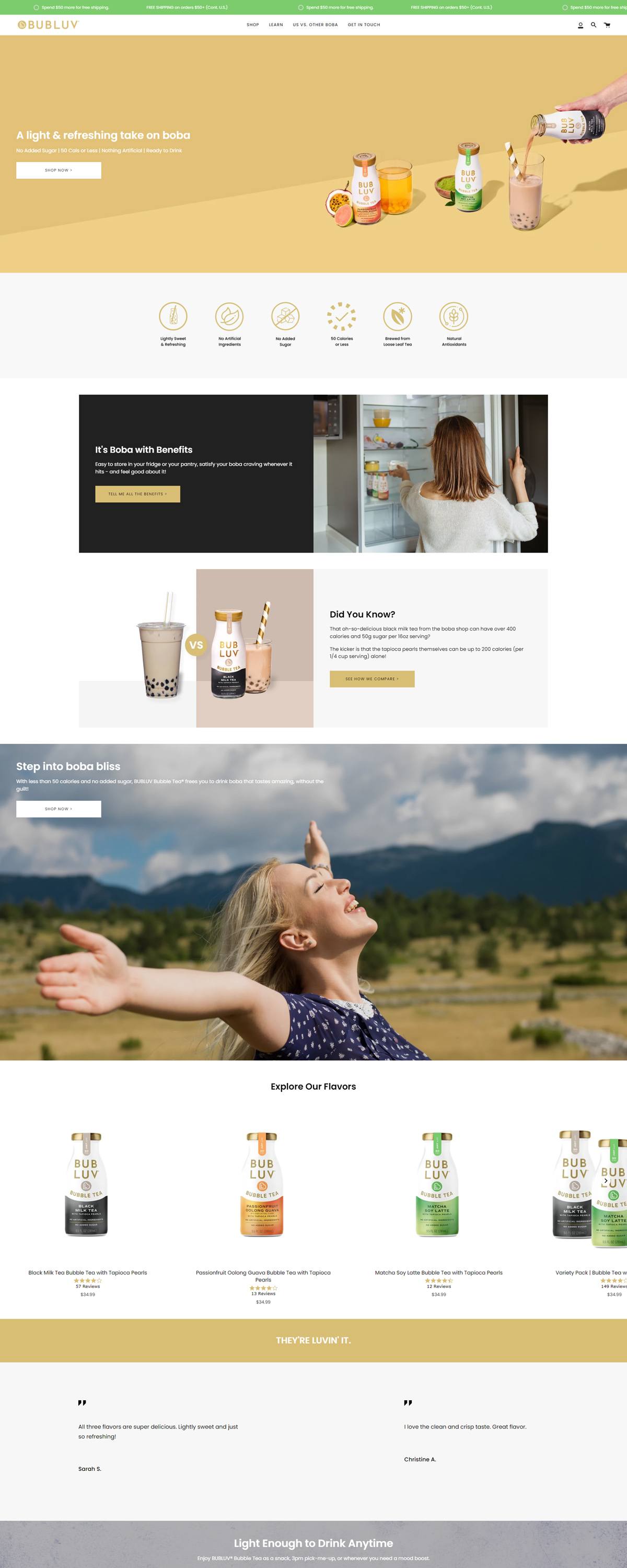 eCommerce website: BUBLUV