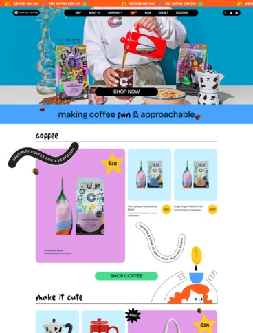 eCommerce website: Couplet Coffee