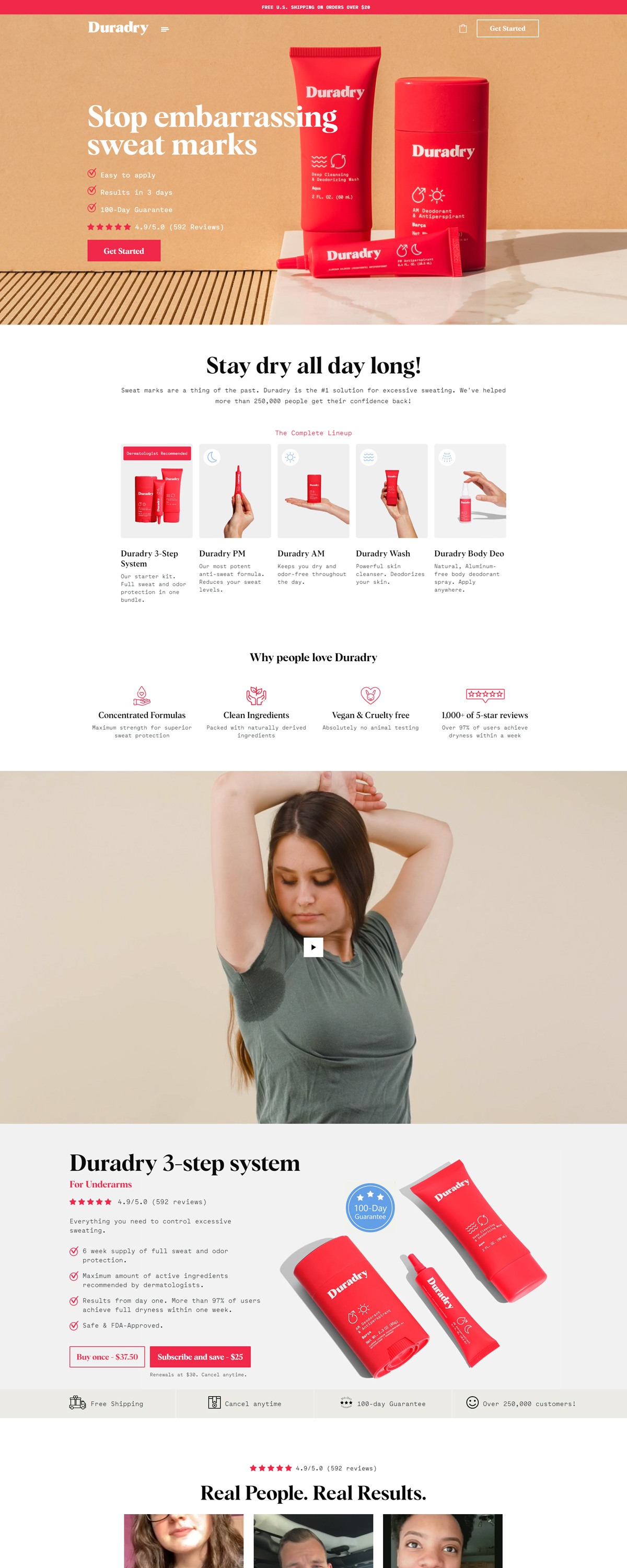 eCommerce website: Duradry