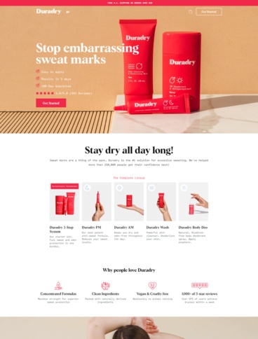 eCommerce website: Duradry