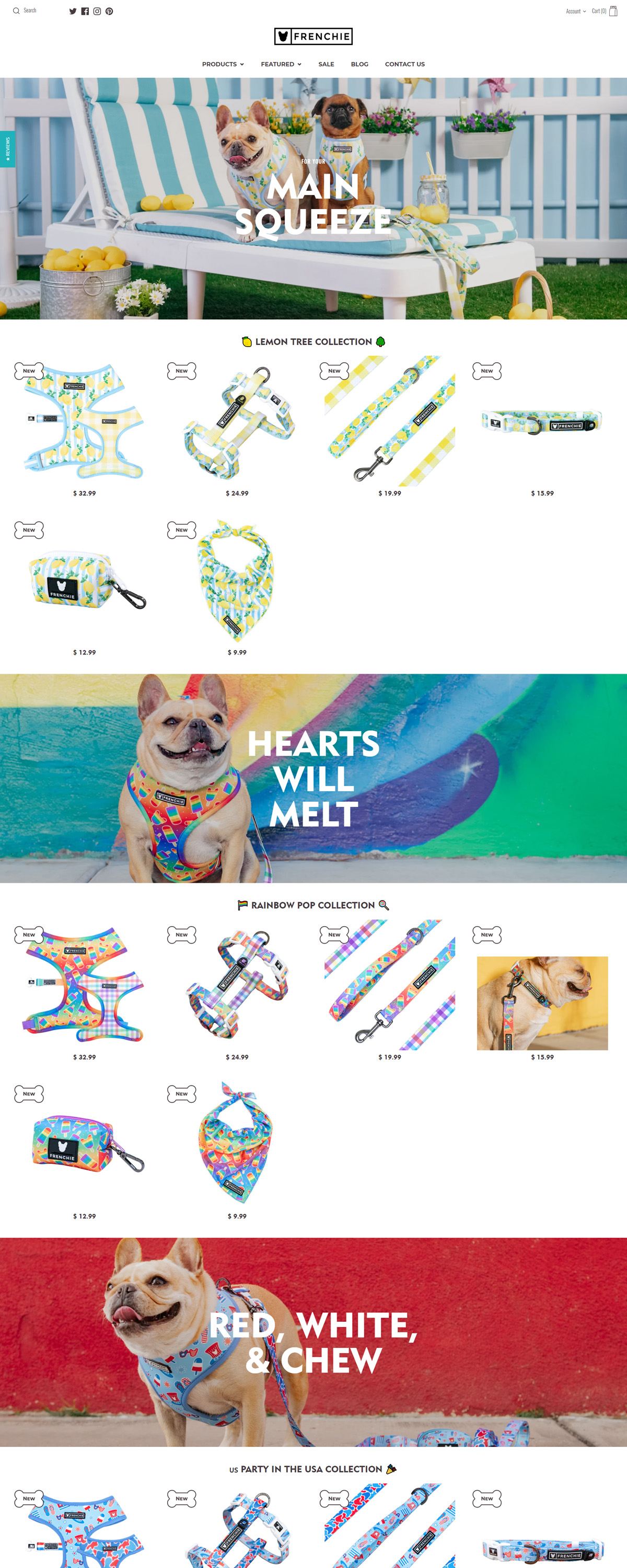 eCommerce website: Frenchie Bulldog