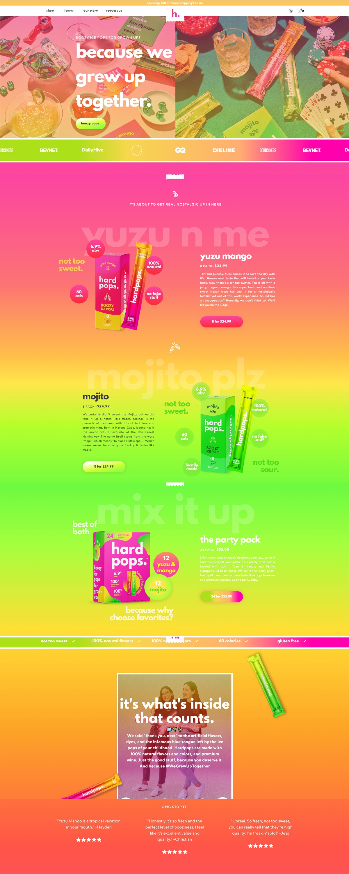 eCommerce website: Hardpops