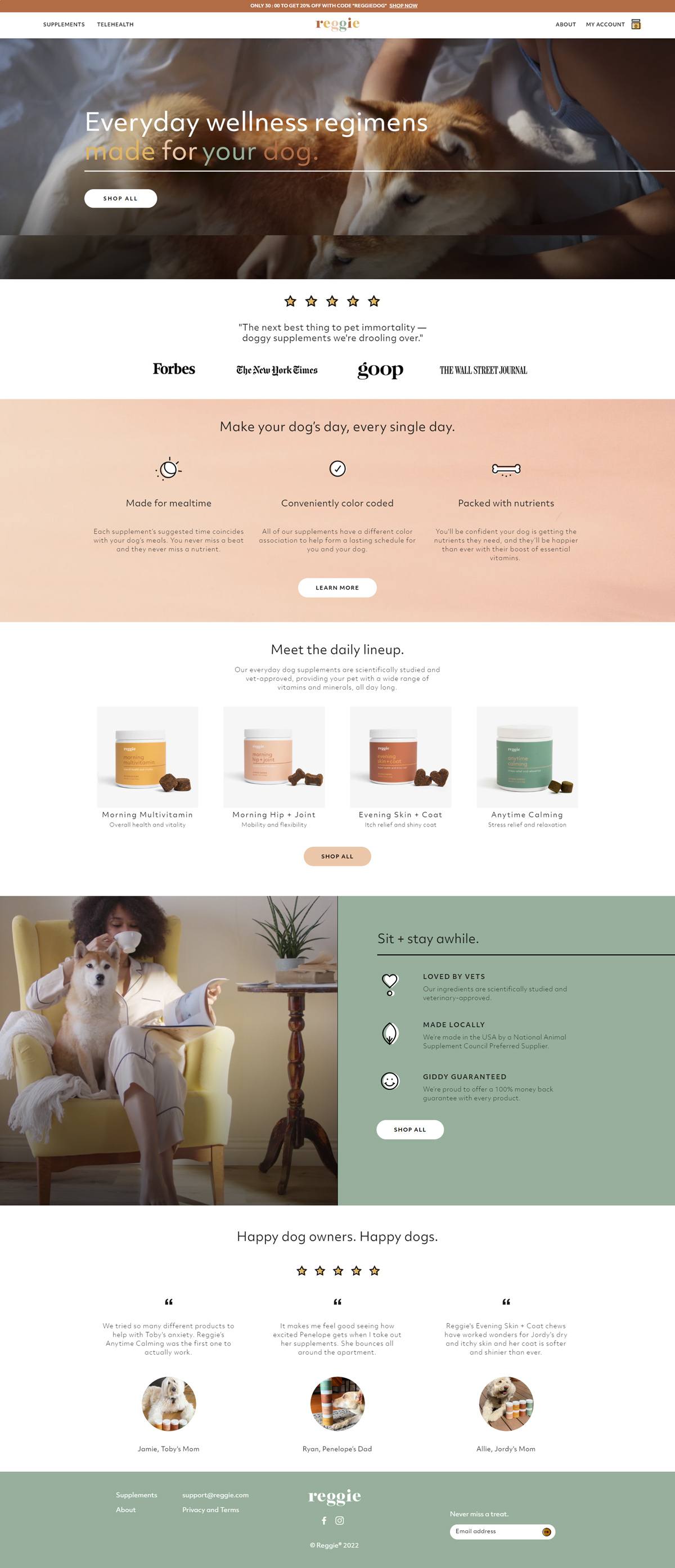eCommerce website: Reggie