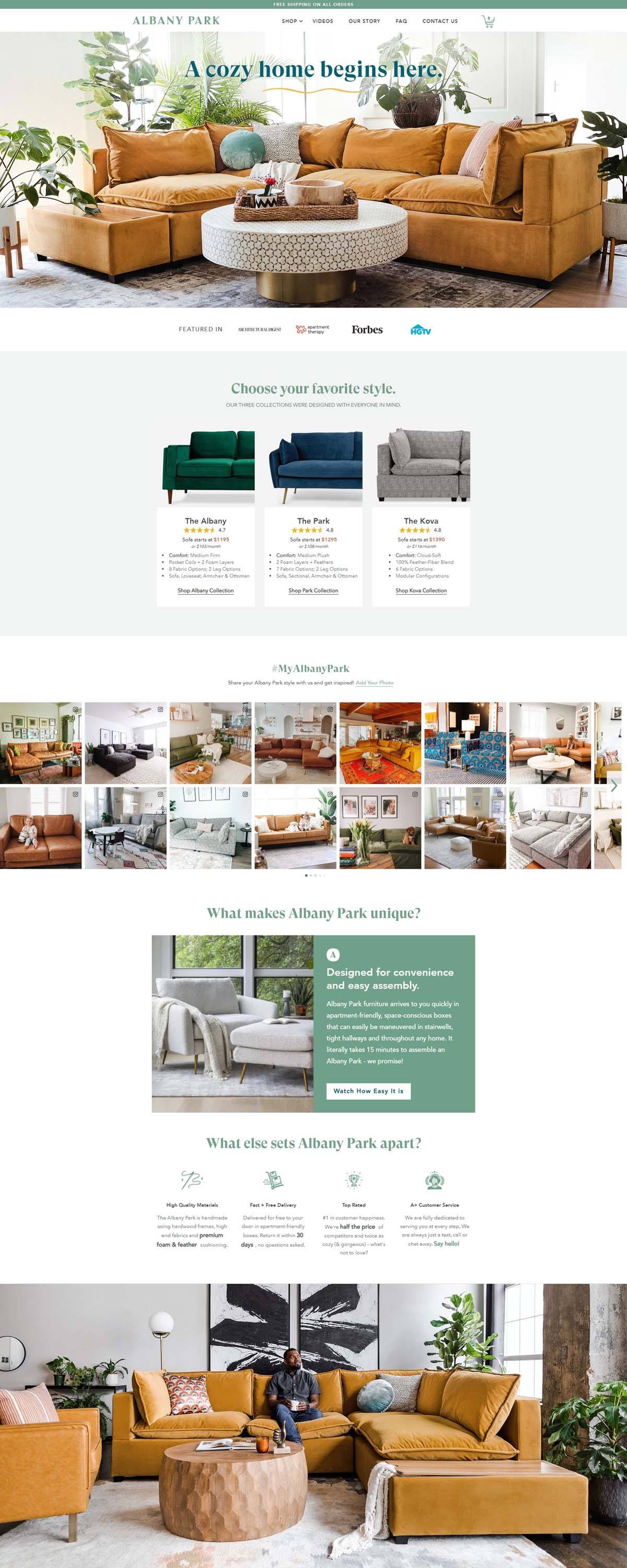 eCommerce website: Albany Park