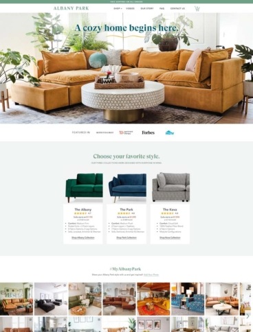 eCommerce website: Albany Park