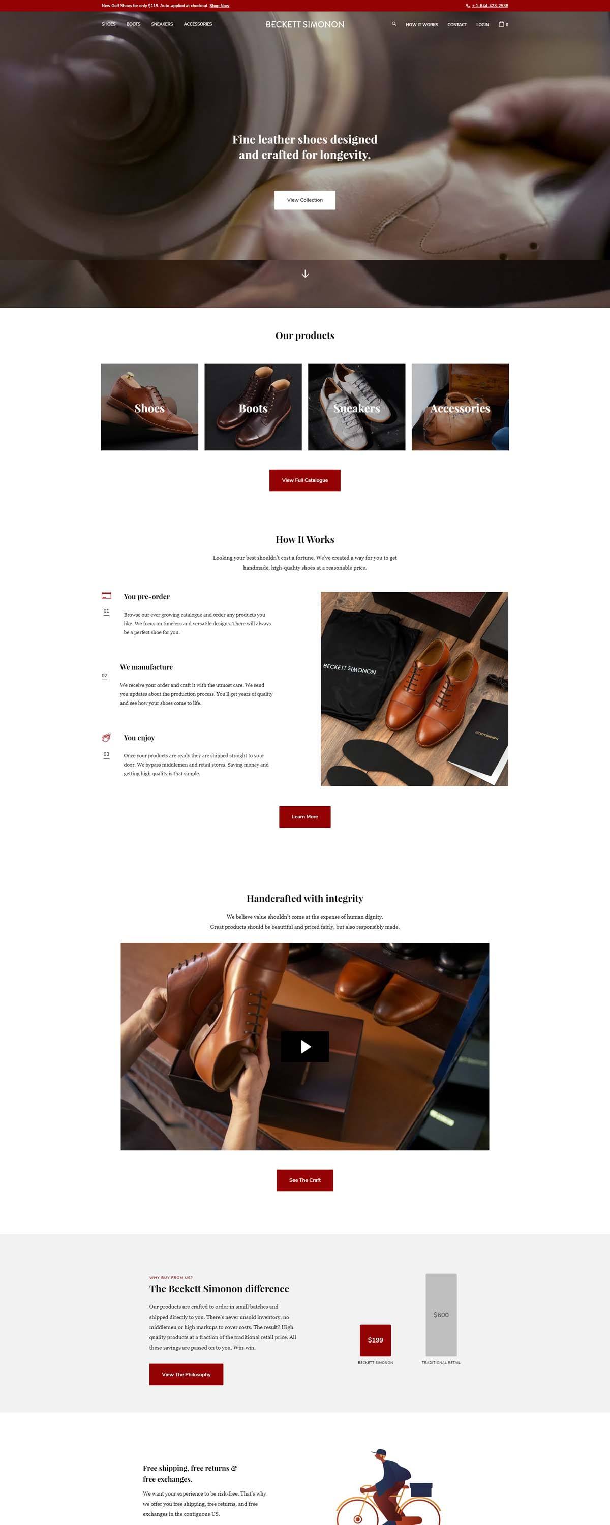 eCommerce website: Beckett Simonon