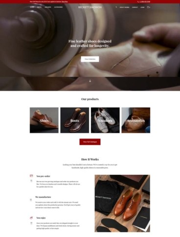 eCommerce website: Beckett Simonon