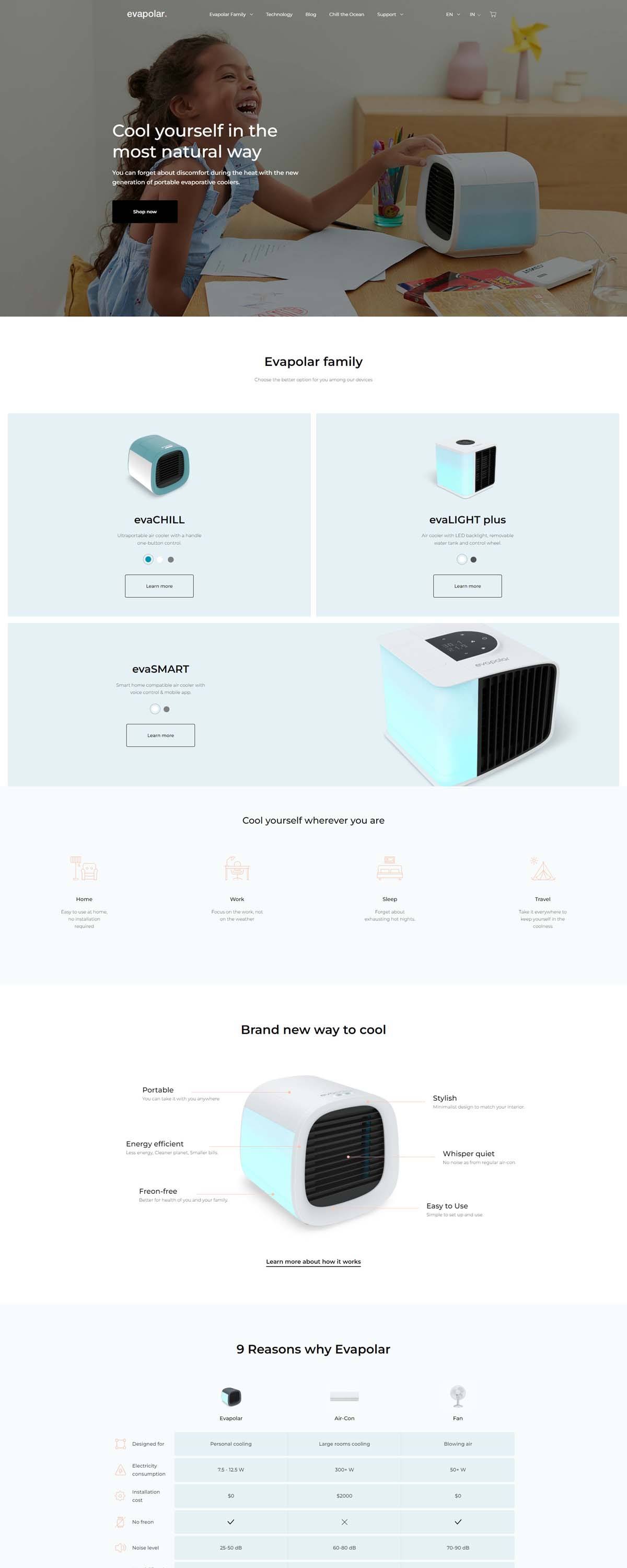 eCommerce website: Evapolar