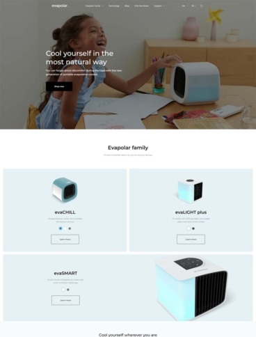 eCommerce website: Evapolar
