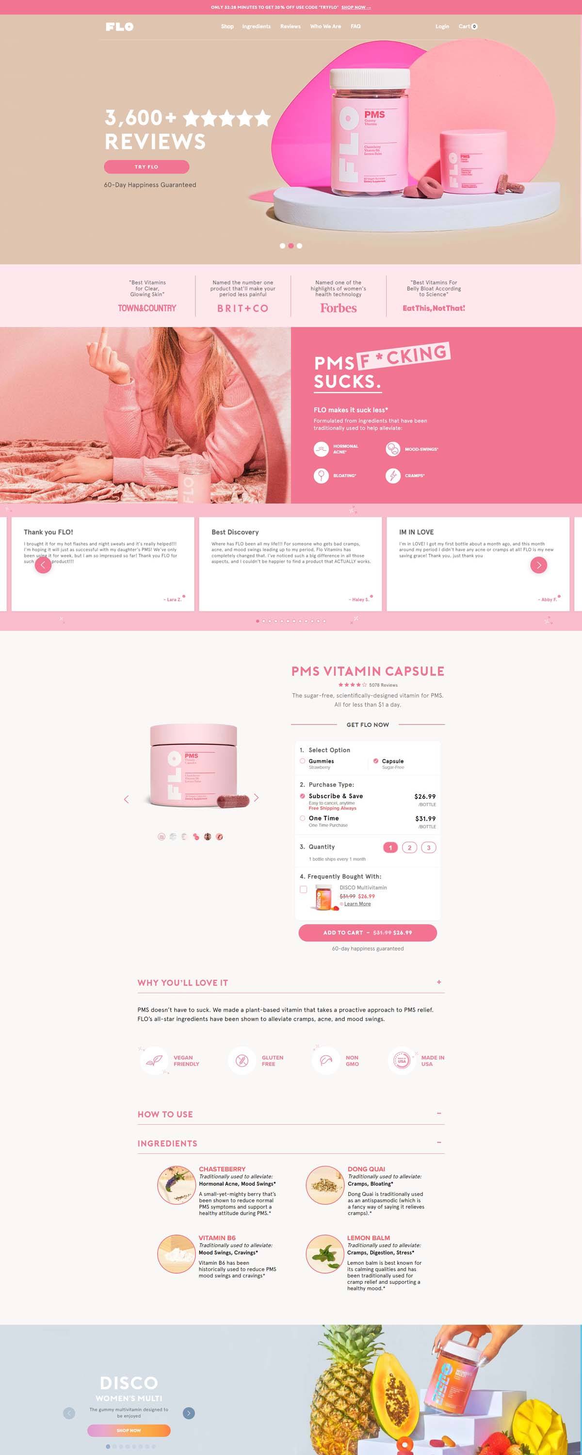 eCommerce website: FLO