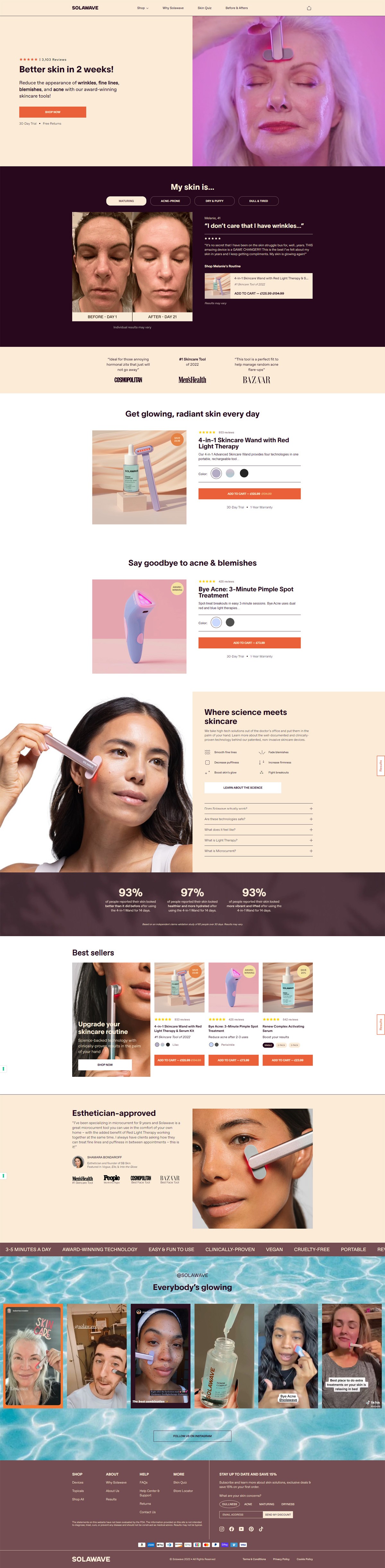 eCommerce website: SolaWave