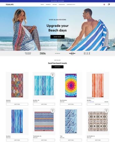 eCommerce website: Tesalate