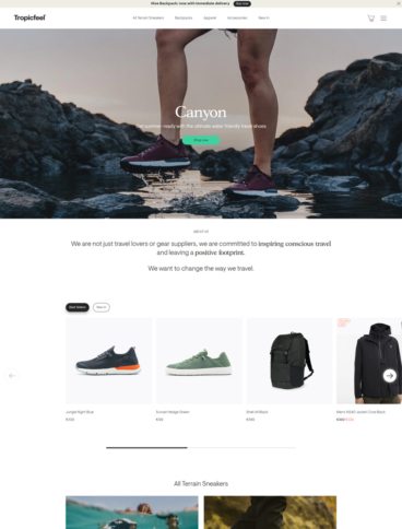 eCommerce website: Tropicfeel