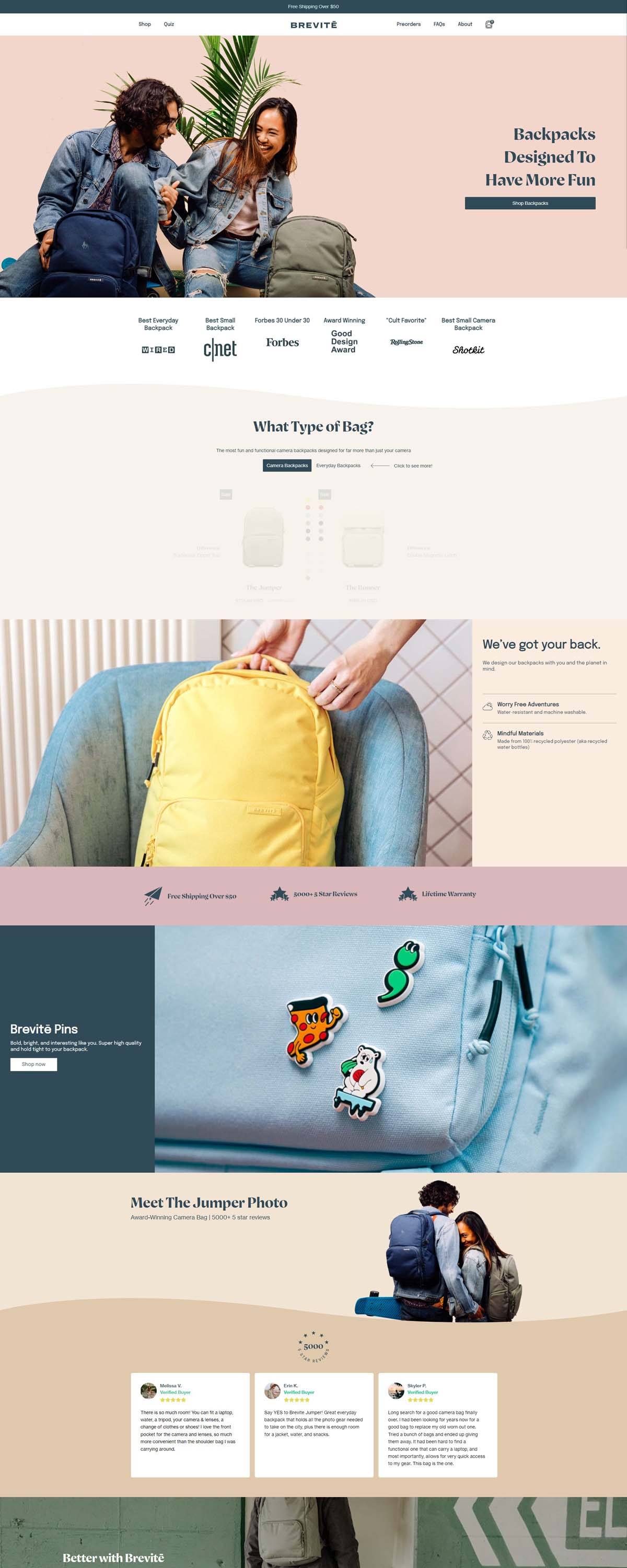 eCommerce website: Brevite