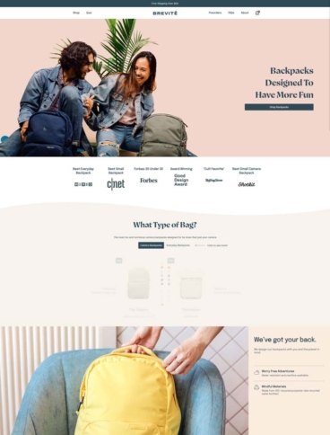 eCommerce website: Brevite