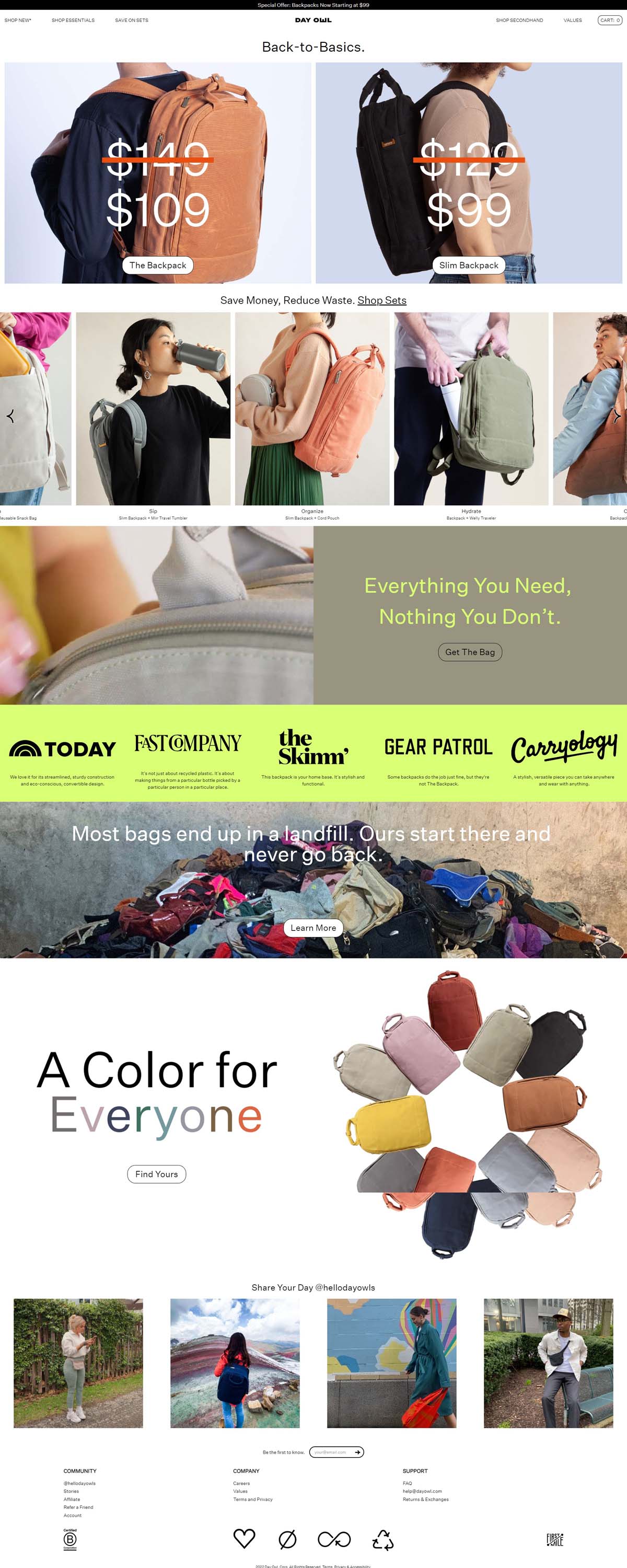 eCommerce website: Day Owl