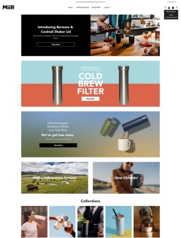 eCommerce website: MiiR