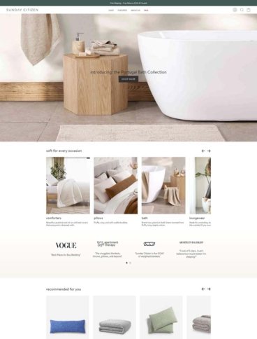 eCommerce website: Sunday Citizen