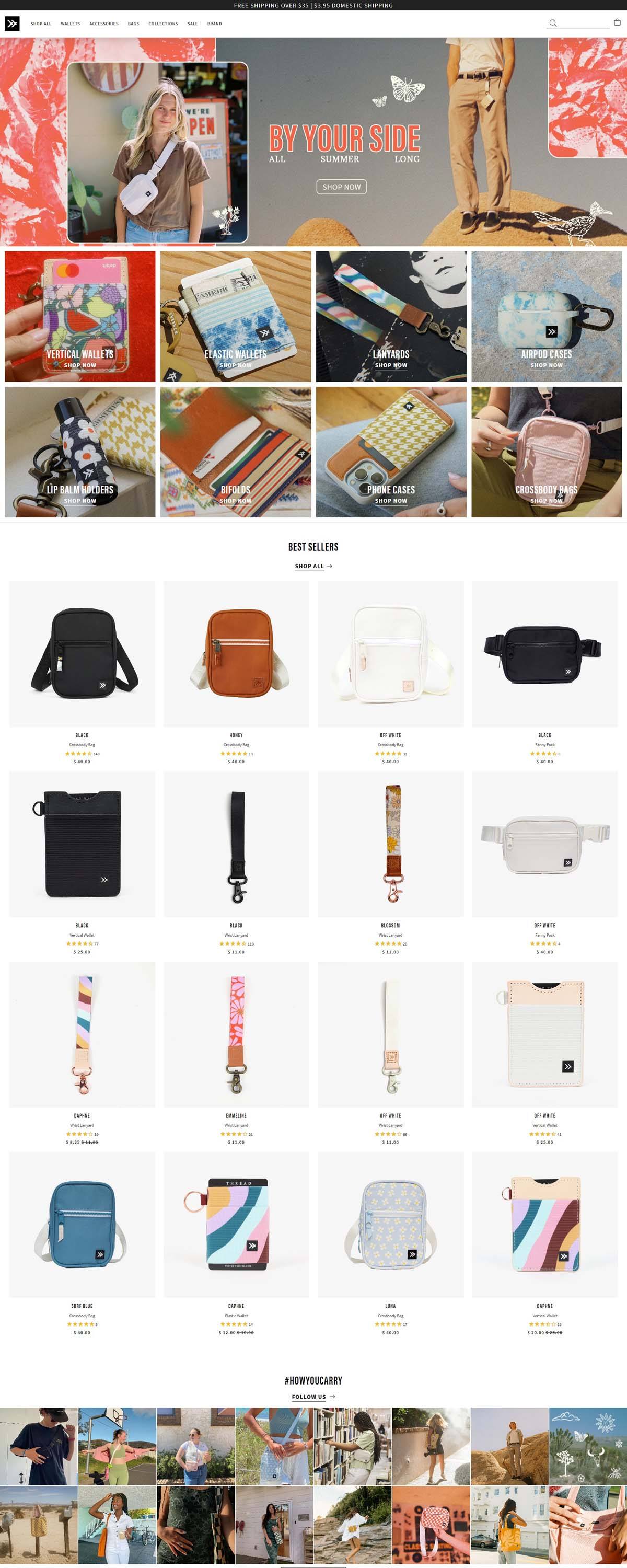 eCommerce website: Thread Wallets