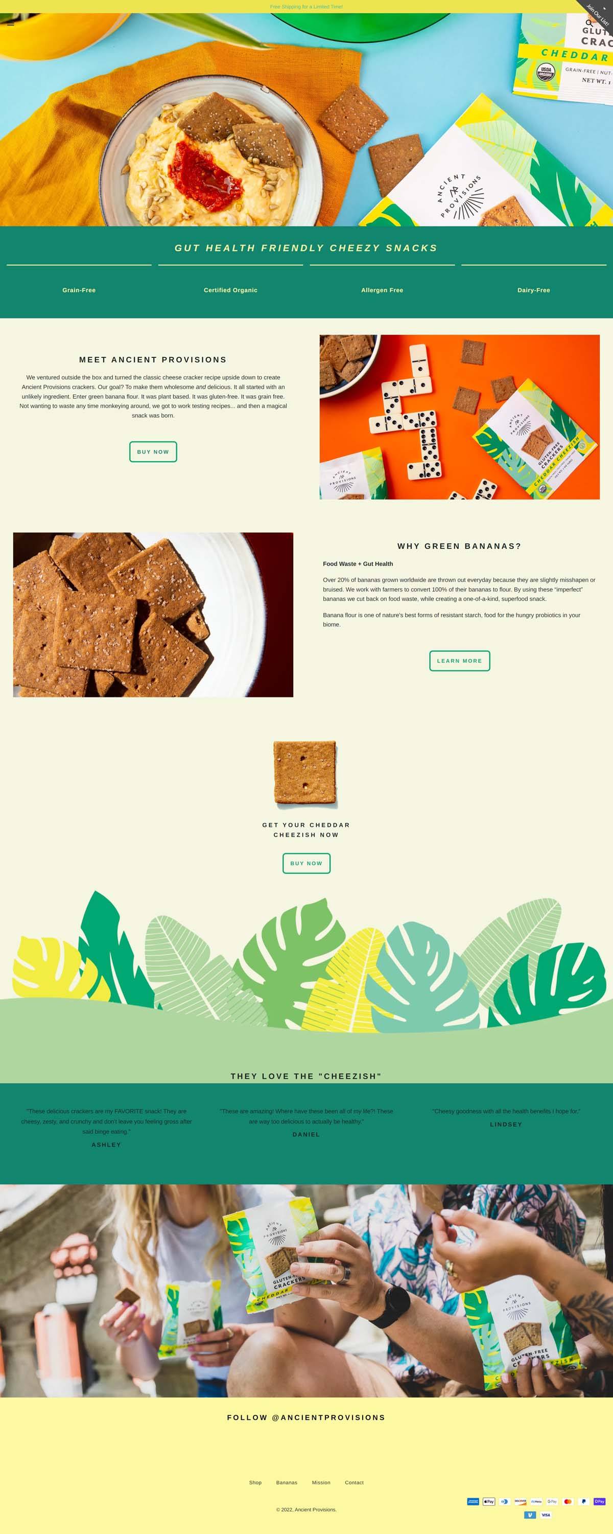 eCommerce website: Ancient Provisions