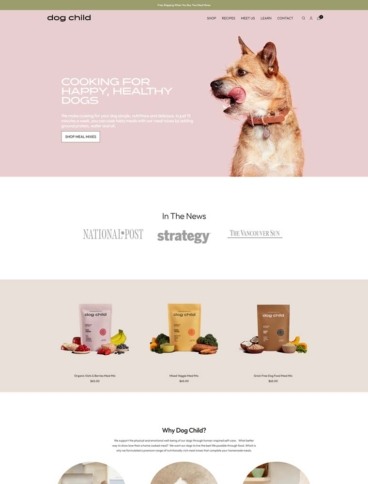 eCommerce website: Dog Child