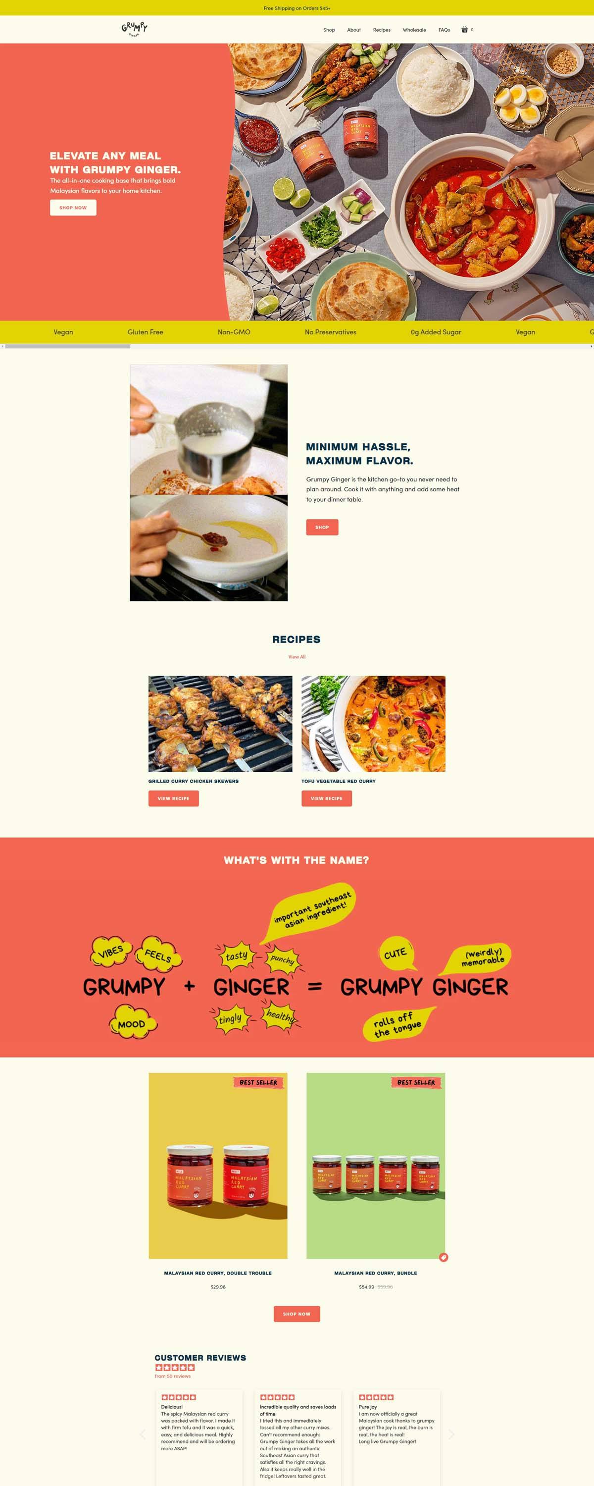 eCommerce website: Grumpy Ginger