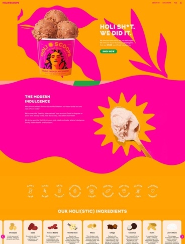 eCommerce website: Holi Scoops