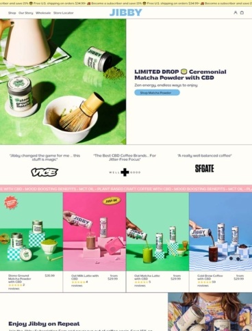 eCommerce website: Jibby Coffee