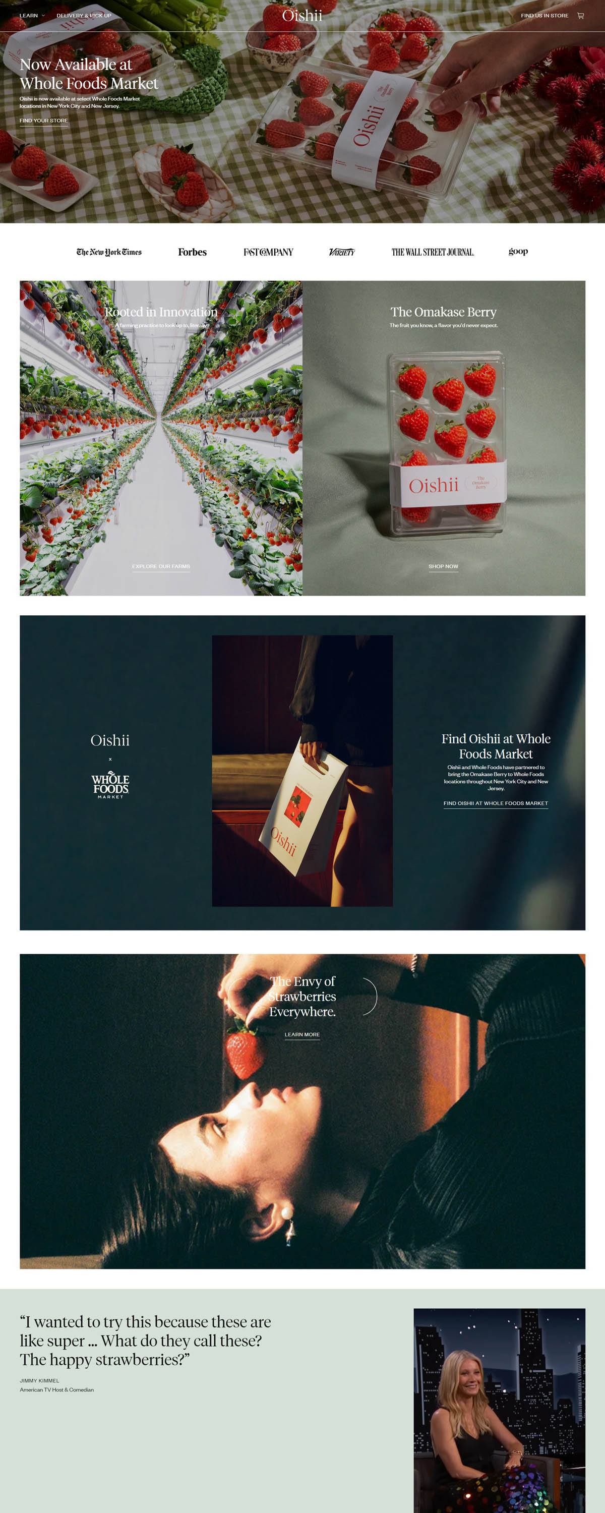 eCommerce website: Oishii