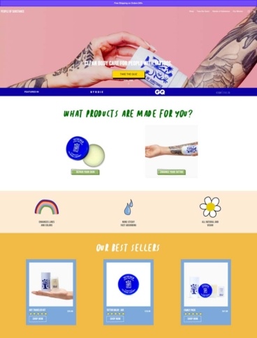 eCommerce website: People of Substance