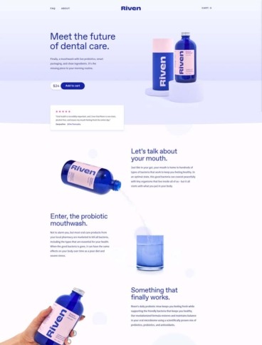 eCommerce website: Riven