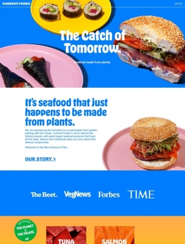 eCommerce website: Current Foods