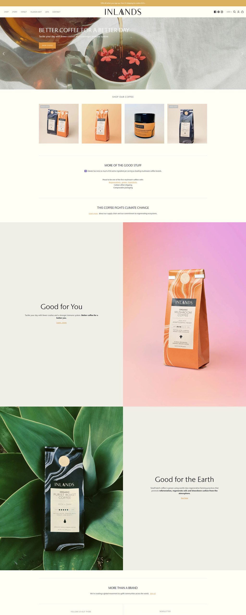 eCommerce website: Inlands