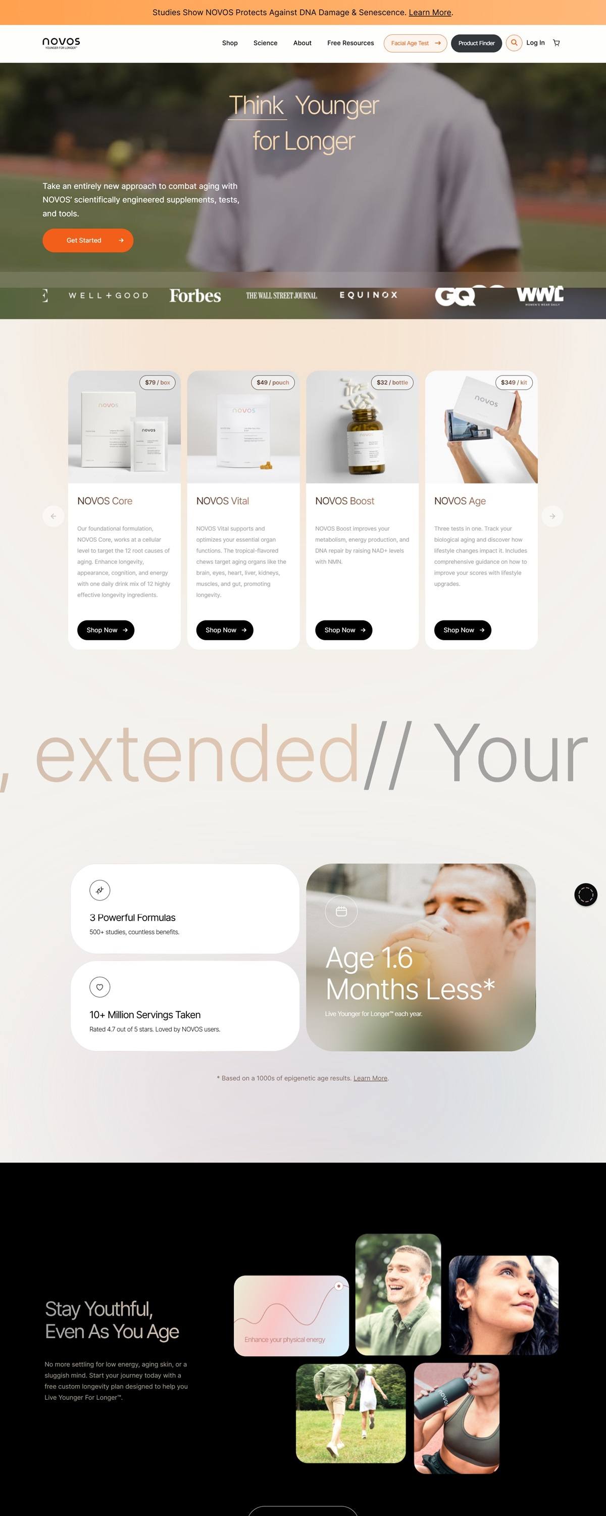 eCommerce website: NOVOS