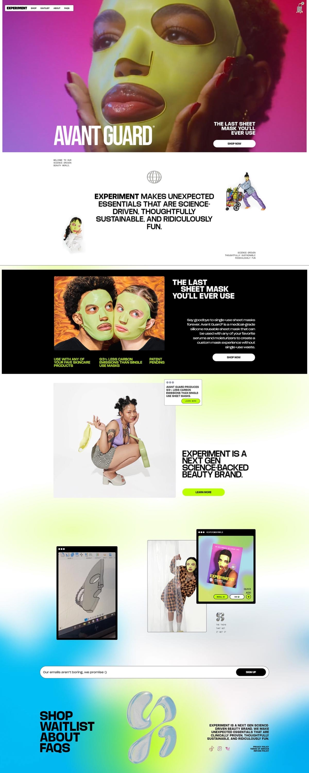 eCommerce website: Experiment