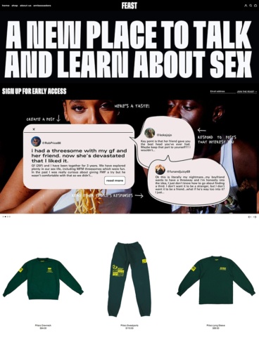 eCommerce website: Feast