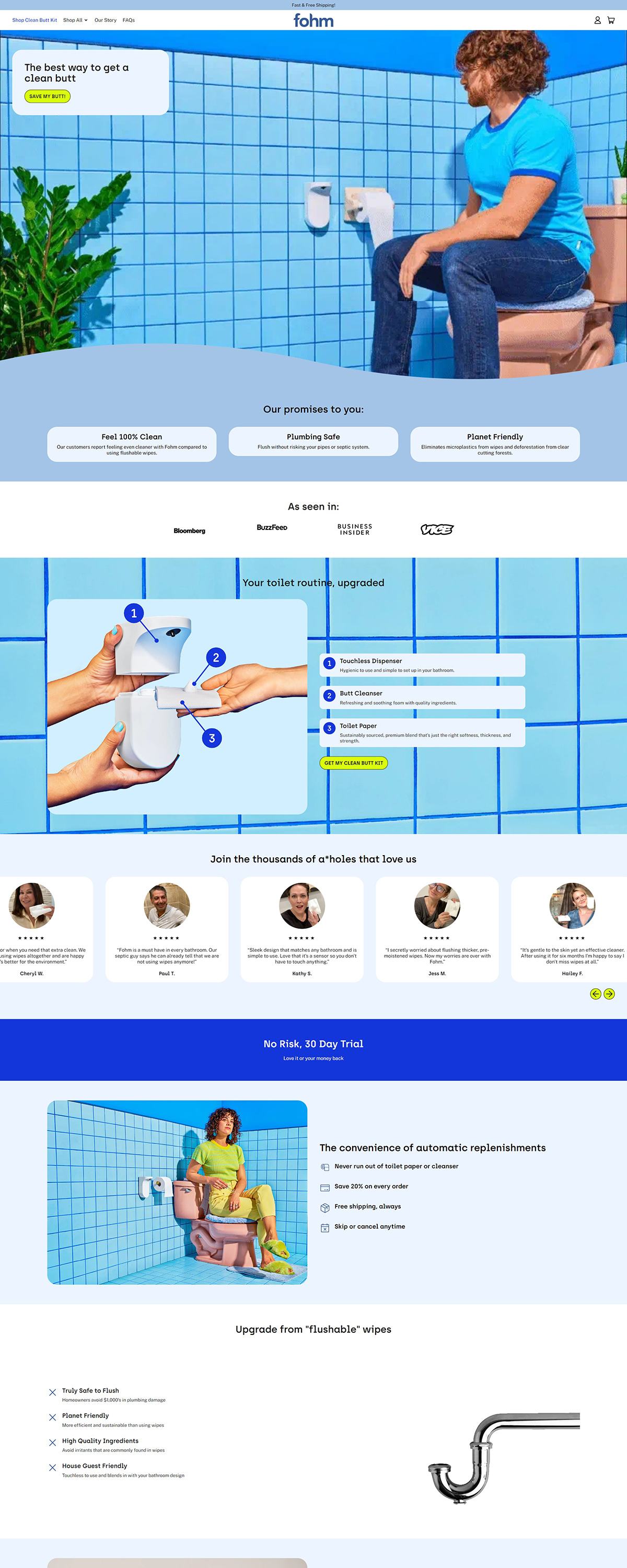 eCommerce website: Fohm