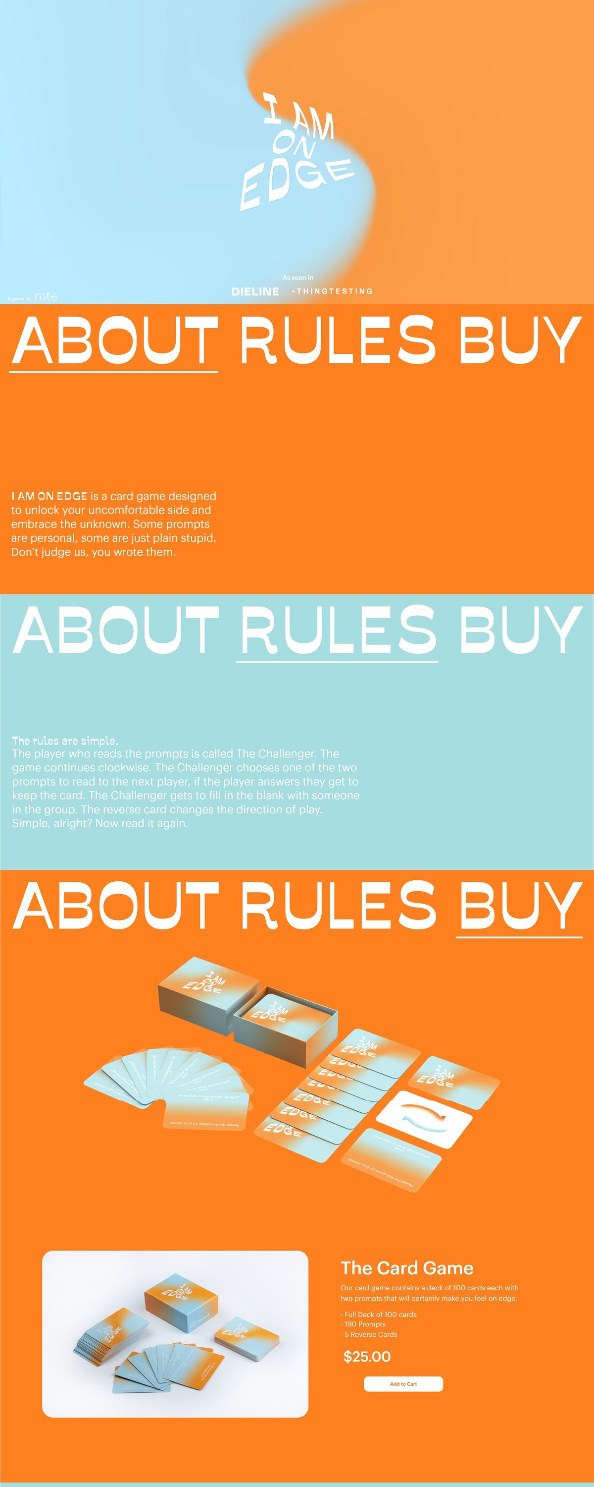 eCommerce website: I Am On Edge