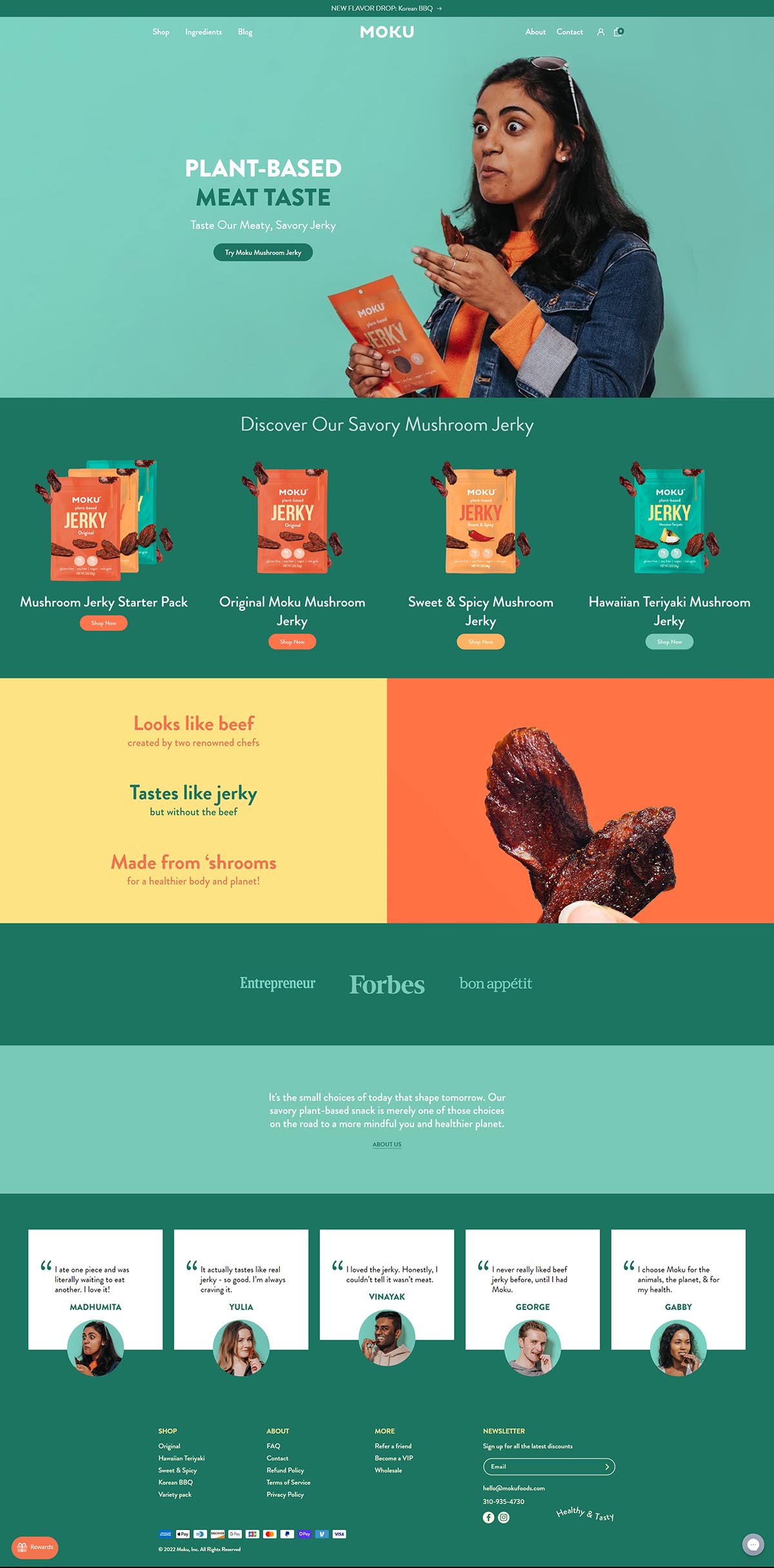 eCommerce website: Moku Foods