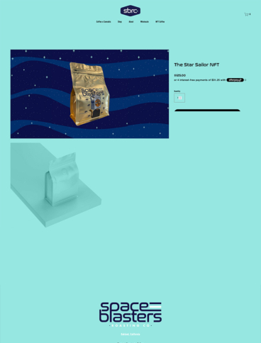 eCommerce website: Space Blasters Coffee