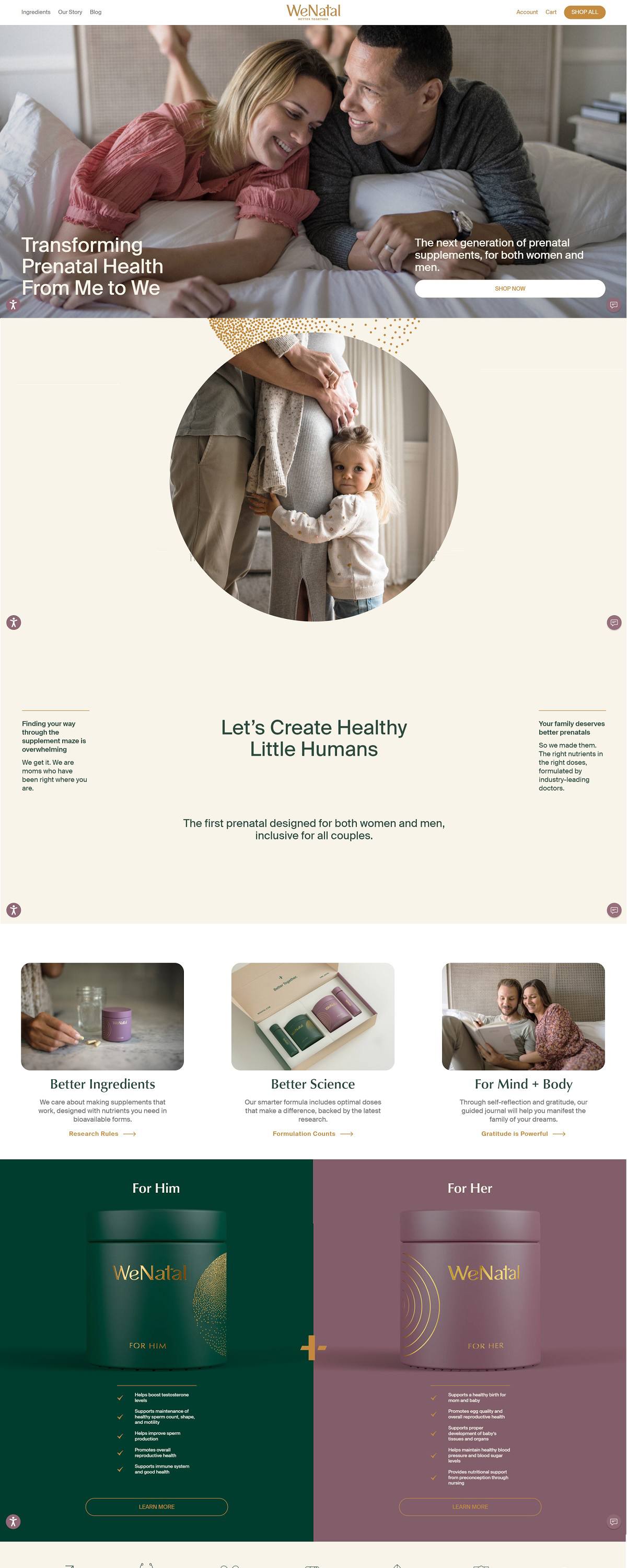 eCommerce website: WeNatal