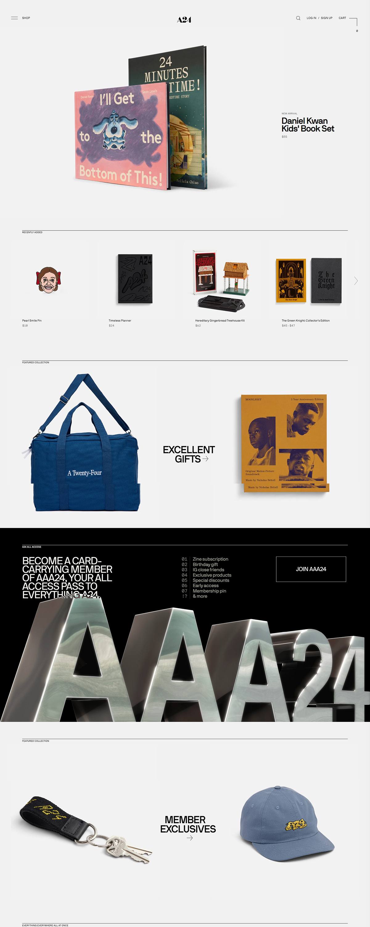eCommerce website: A 24 Shop
