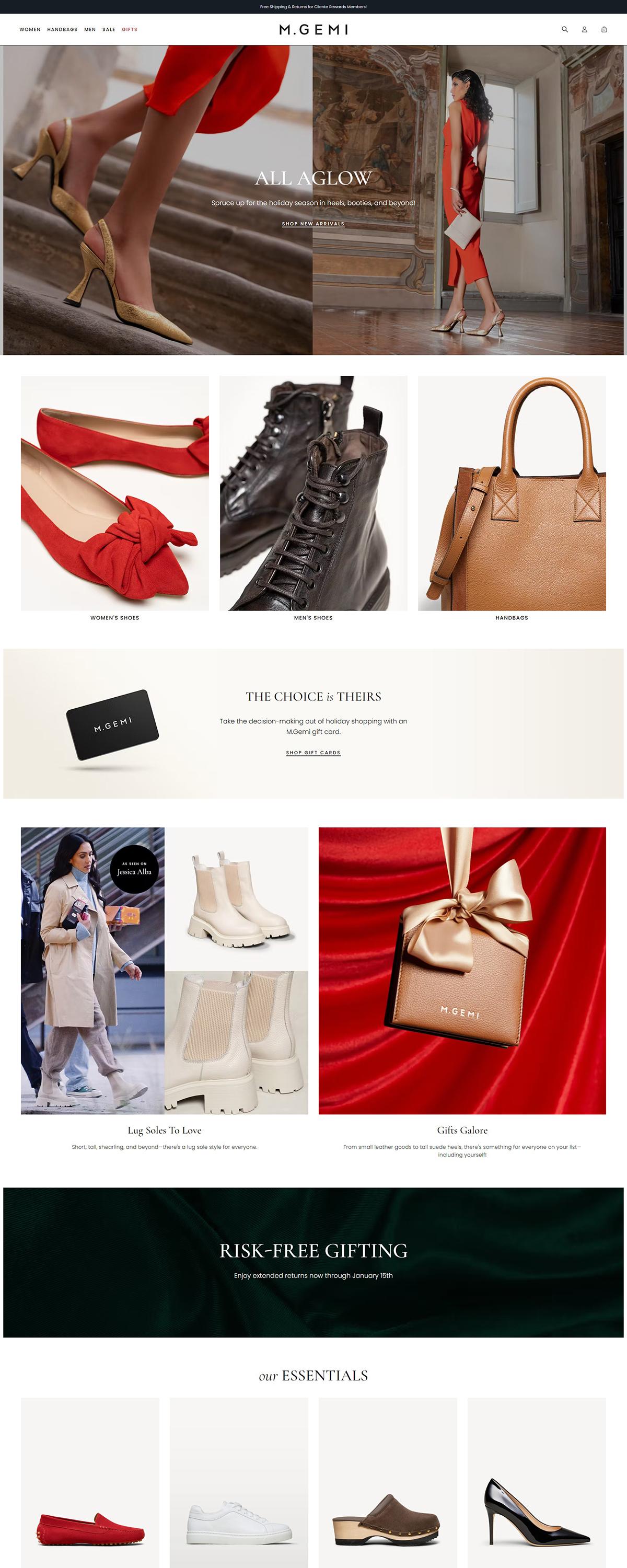 eCommerce website: M.Gemi