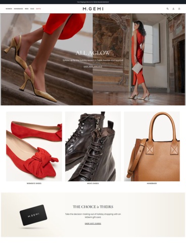 eCommerce website: M.Gemi