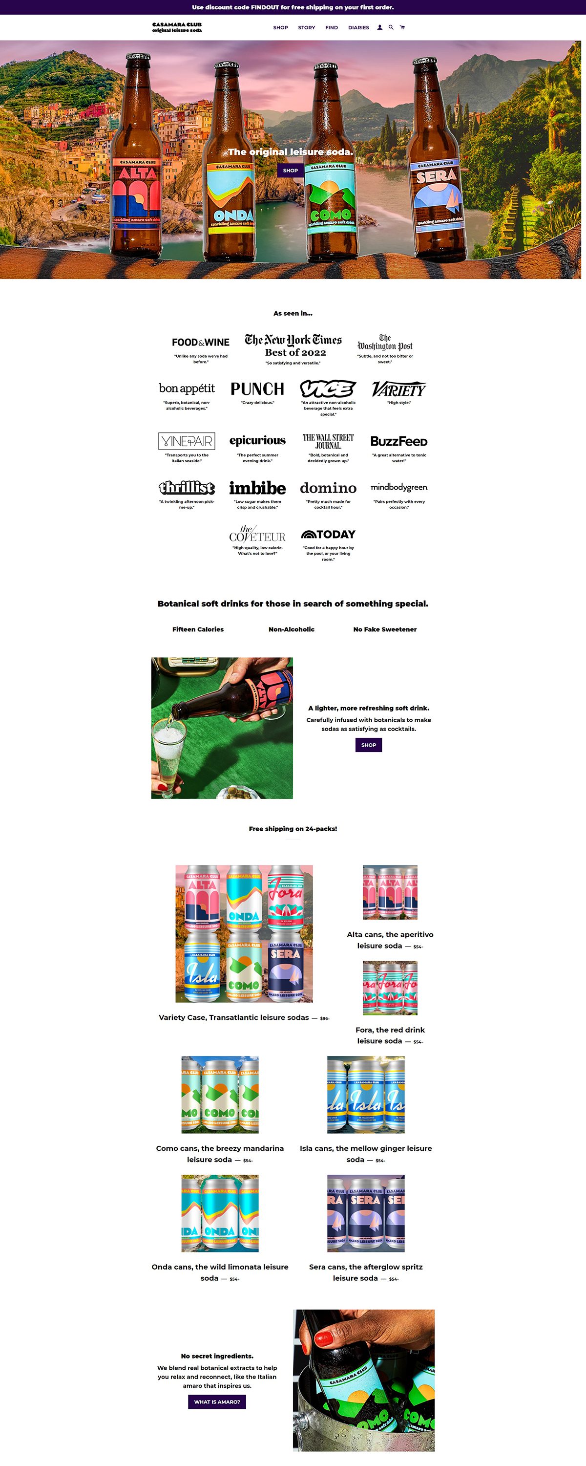 eCommerce website: Casamara Club